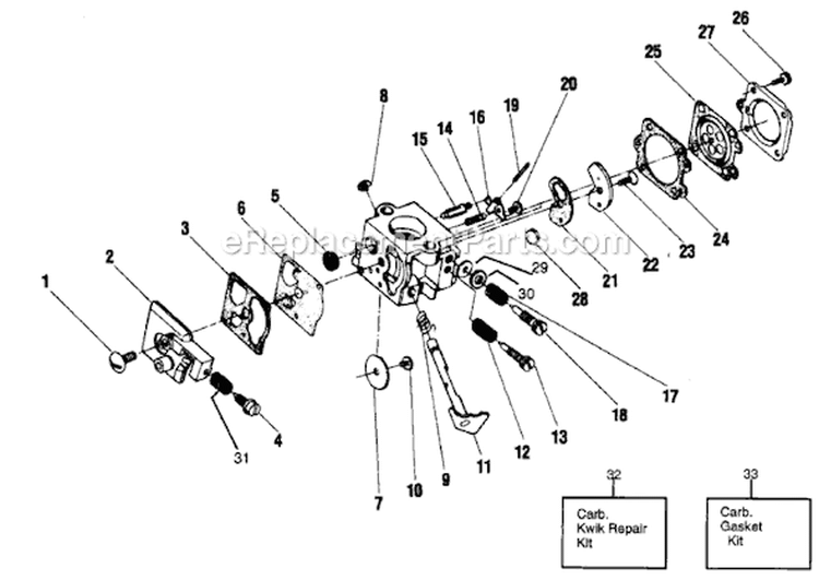 Page A Diagram and Parts List for 1400T  Weed Eater Trimmer